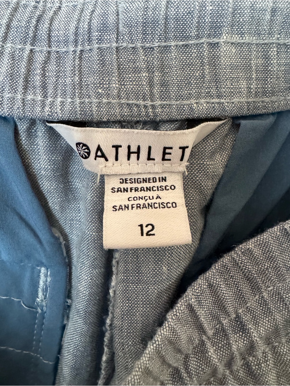 Athleta Chambray Joggers - Light Blue